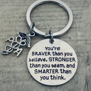 Nurse Keychain - Braver Than You Believe - PA
